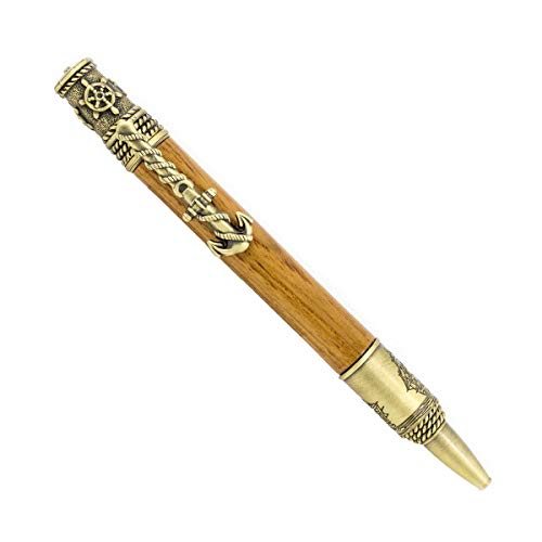 Alex Pearl Allywood Creations Nautical Pen - Wood & Antique Pewter